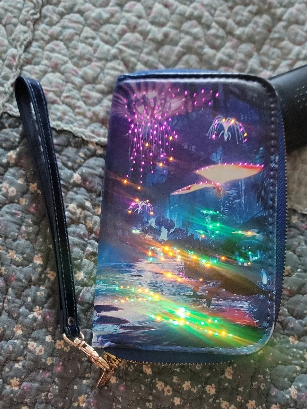DISNEY Parks Avatar Pandora Light Up Wristlet clutch Wallet